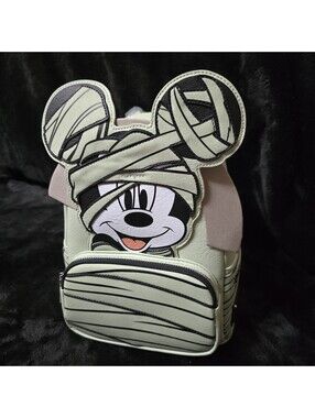 Loungefly Disney Mickey Mouse Mummy Mini Backpack Glow-in-the-Dark NWT